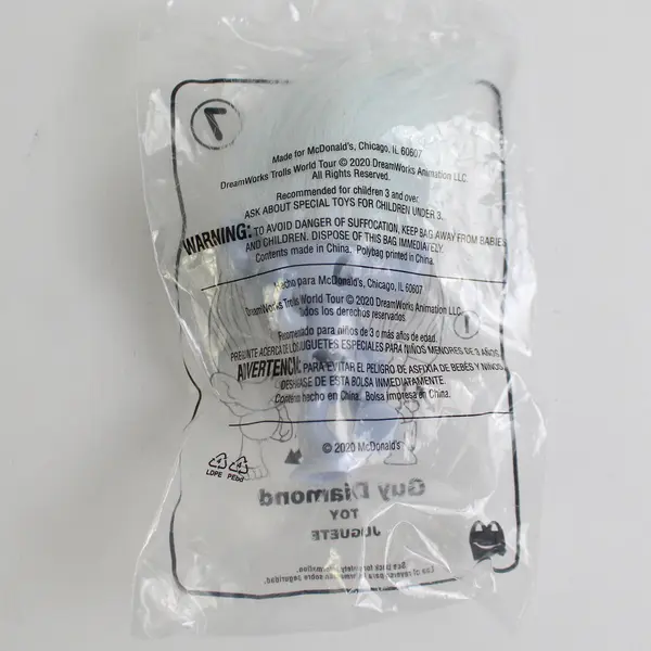 Sealed 2020 McDonald's Trolls World Tour Guy Diamond Happy Meal Toy