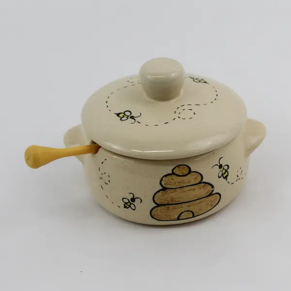 Designpac Honey Bee Ceramic Honey Jar with Lid & Spoon
