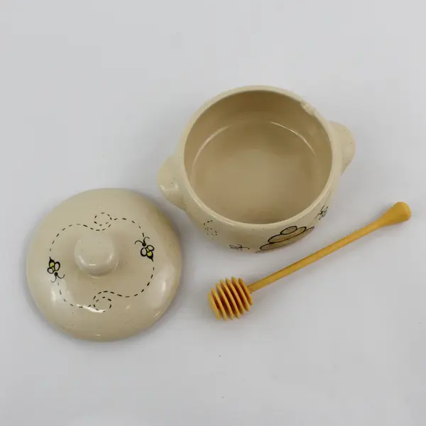 Designpac Honey Bee Ceramic Honey Jar with Lid & Spoon