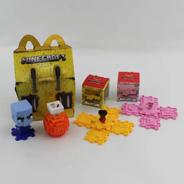 2025 McDonald’s A Minecraft Movie Llama Happy Meal Box with 4 Toys