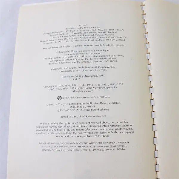 Joy of Cooking Irma S Rombauer Marion R Becker 1997 Plume Comb-Bound PB