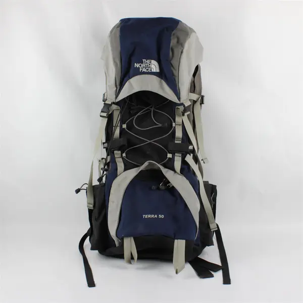 The North Face Terra 50 50L Blue Hiking Travel Backpack - Pre-Owned