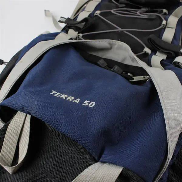 The North Face Terra 50 50L Blue Hiking Travel Backpack - Pre-Owned