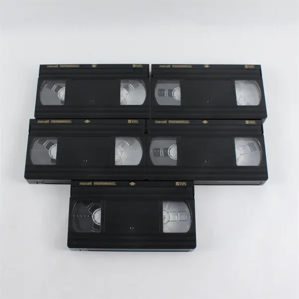 Set of 5 Maxell Professional S-VHS Tapes ST-126 SE-180 UNUSED
