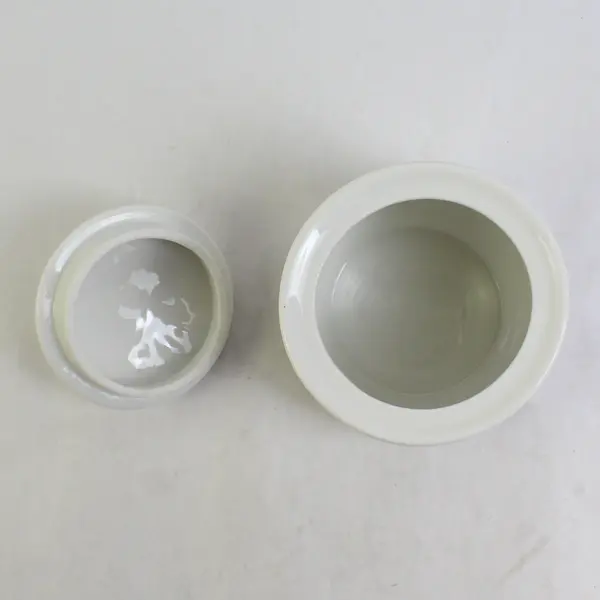 Gibson White Ceramic Sugar Bowl with Lid Floral Pattern