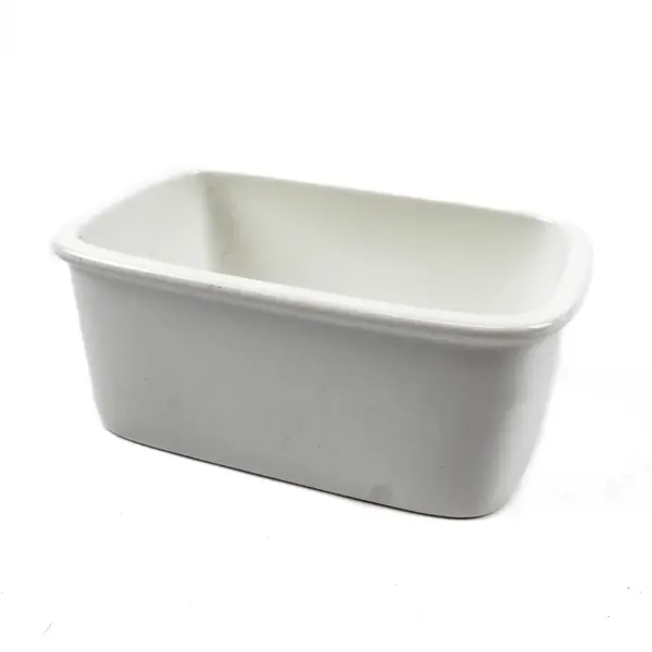 Sweeese White Ceramic Stoneware Rectangular Bakeware Dish 4x6x2.5 in