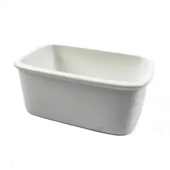 Sweeese White Ceramic Stoneware Rectangular Bakeware Dish 4x6x2.5 in