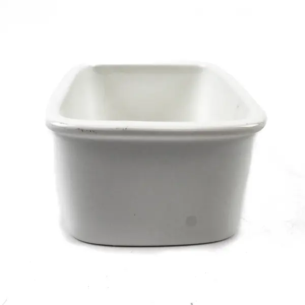 Sweeese White Ceramic Stoneware Rectangular Bakeware Dish 4x6x2.5 in