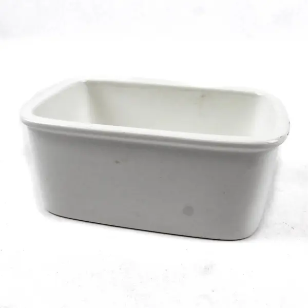 Sweeese White Ceramic Stoneware Rectangular Bakeware Dish 4x6x2.5 in