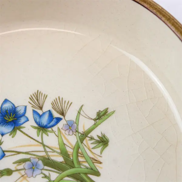 Vintage Otagiri Stoneware Ashtray Floral Bee Design Ceramic Collectible