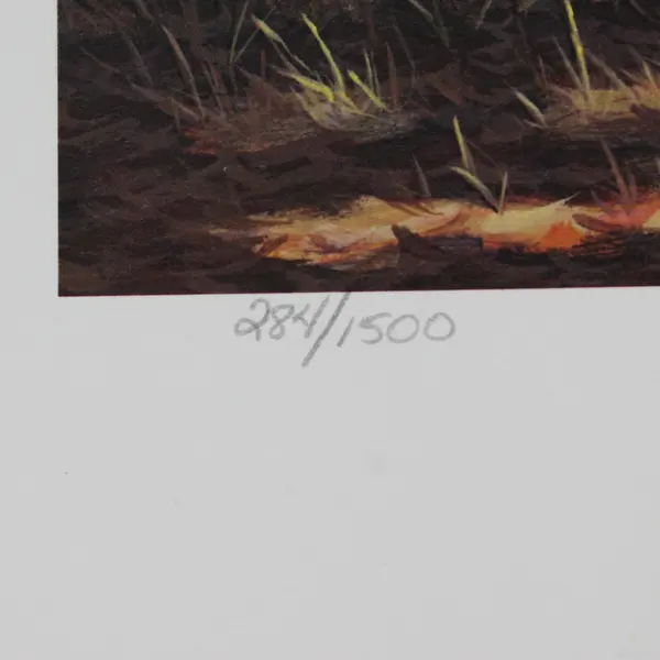 1980 Jim Harrison Signed L.E. Unpainted Covered Bridge Print 284/1500