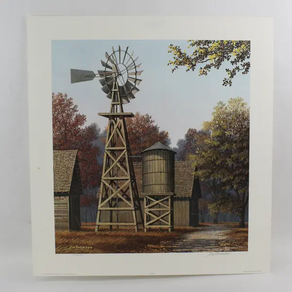 1982 Jim Harrison L.E. Windmill Art Print Signed Numbered 354/1500