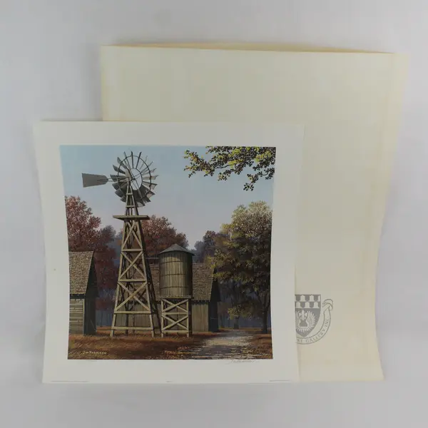 1982 Jim Harrison L.E. Windmill Art Print Signed Numbered 354/1500