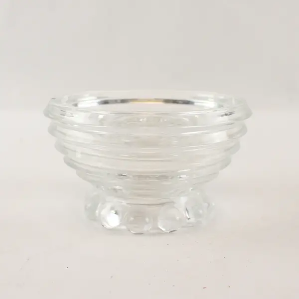 Vintage Anchor Hocking Depression Glass Manhattan Clear Ribbed Sherbet Bowl