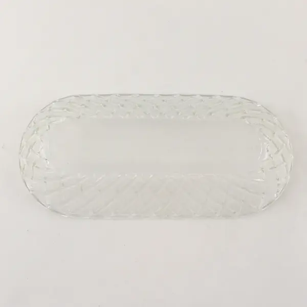 Vintage Indiana Glass Pretzel Clear Glass Oval Celery Dish