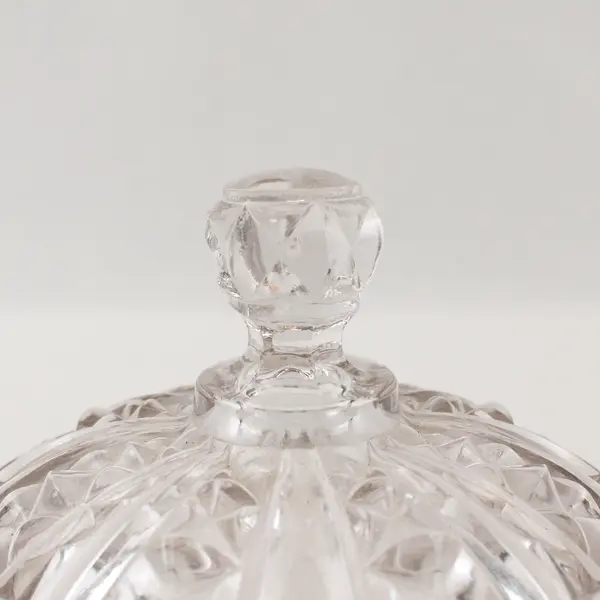 Vintage Clear Pressed Glass Dome Lid Butter Cheese Dish Replacement