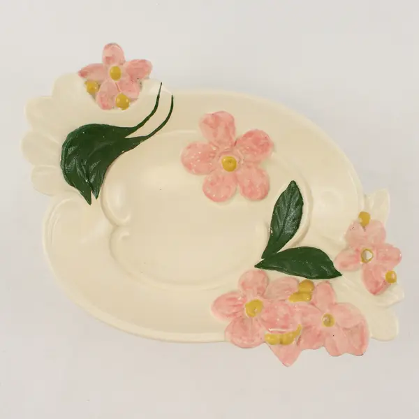 Vintage Holland Mold Ceramic Floral Bowl Platter 12in