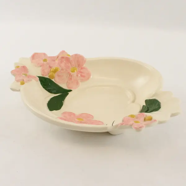 Vintage Holland Mold Ceramic Floral Bowl Platter 12in