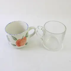 Lot of 2 Coffee Mugs Personalized Jim Linda Fruit Ceramic
