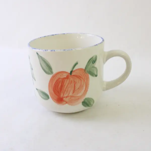 Lot of 2 Coffee Mugs Personalized Jim Linda Fruit Ceramic
