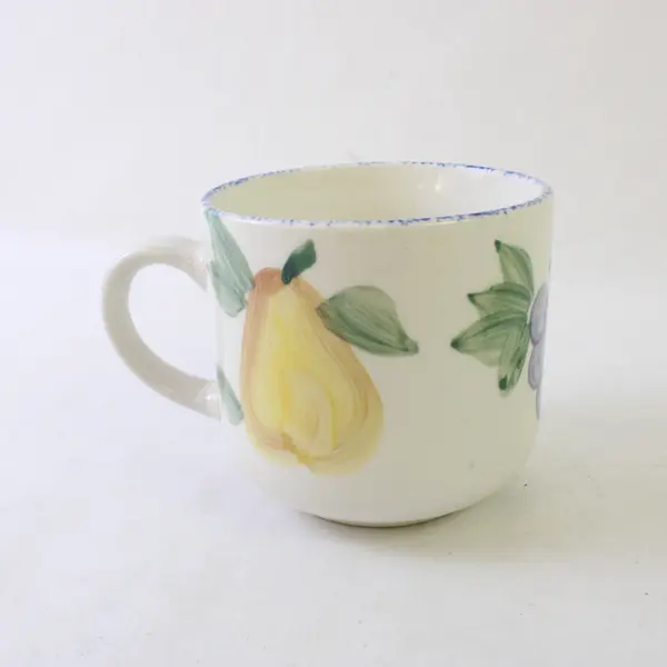 Lot of 2 Coffee Mugs Personalized Jim Linda Fruit Ceramic