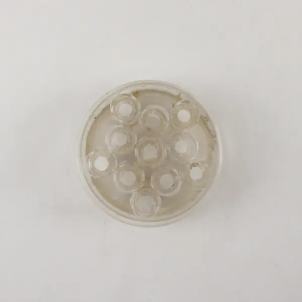 Vintage Glass Flower Frog 11 Holes - 3.5"