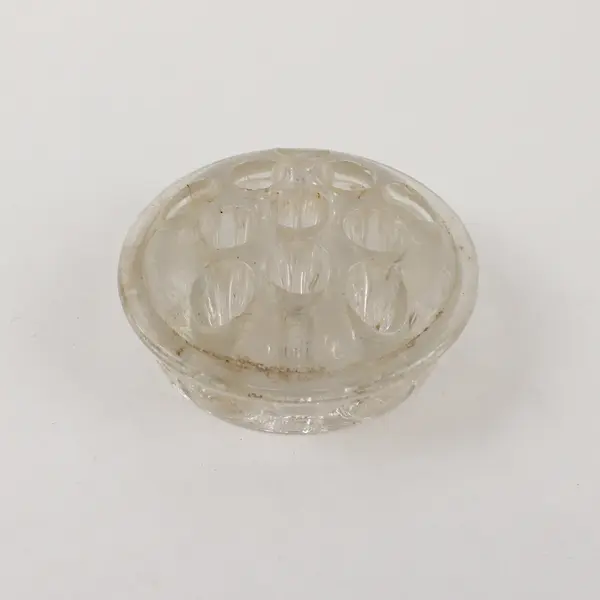 Vintage Glass Flower Frog 11 Holes - 3.5"
