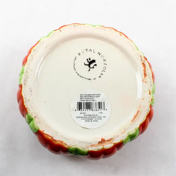 Royal Norfolk Pumpkin Candy Bowl Halloween Autumn Fall Decorative Dish
