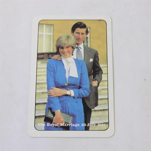 Vintage 1981 Prince Charles & Lady Diana Wedding Swap Playing Card Bridge