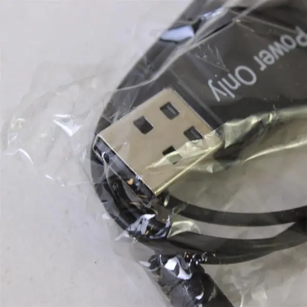 Unbranded Black USB Charger Power Only Cable 4.2V 400mA Untested