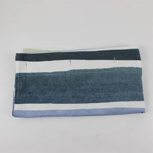 Crate & Barrel Kelly Ventura Blue/White Kasura Stripe Shower Curtain 72" x 72"
