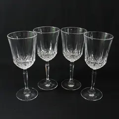Set of 4 Anchor Hocking Legacy Lead Crystal Wine Glasses
