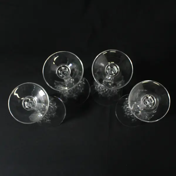 Set of 4 Anchor Hocking Legacy Lead Crystal Wine Glasses