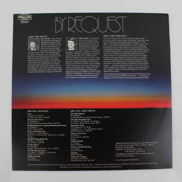 Jim McGill & John Norton By Request 12" Vinyl LP Record
