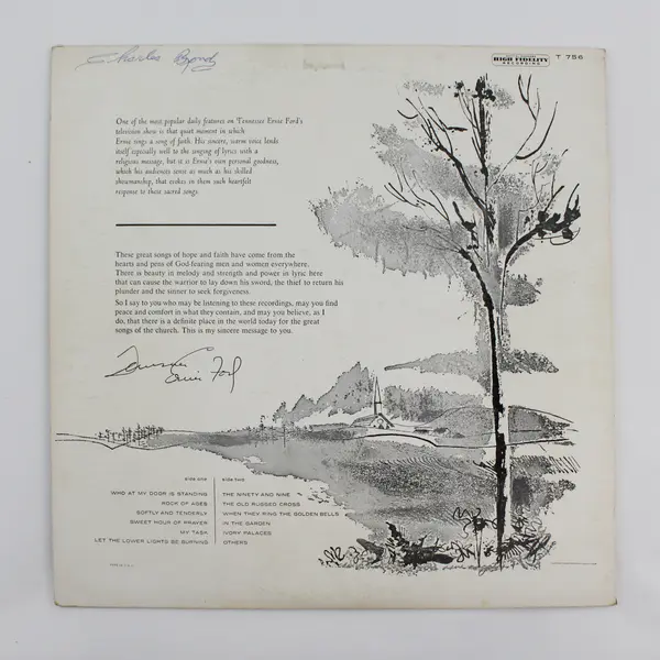 Tennessee Ernie Ford Hymns 12" LP Vinyl Record Capitol T 756