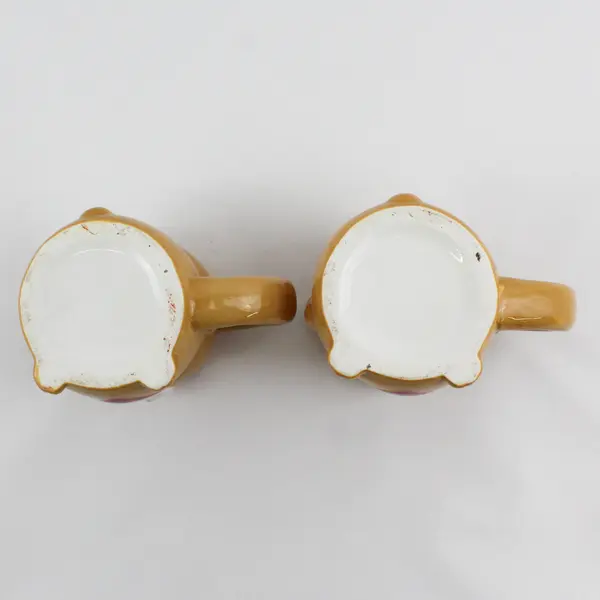 Set of 2 Golden Brown Teddy Bear Ceramic Mugs