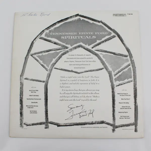 Tennessee Ernie Ford Spirituals 12" Vinyl LP Record Capitol 1957