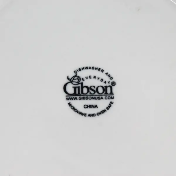 Set of 2 Everyday Gibson Triple Blue Stripe Salad Plates 7"