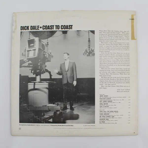Dick Dale Coast To Coast AC 5033 Vinyl LP