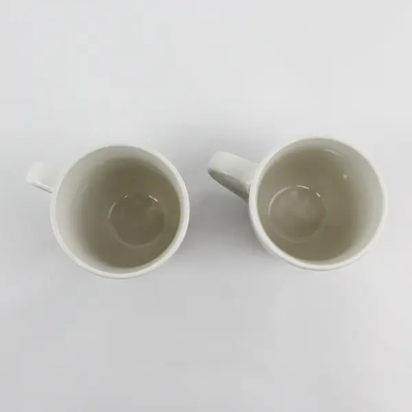 Set of 2 Everyday Gibson Triple Blue Stripe Coffee Mugs