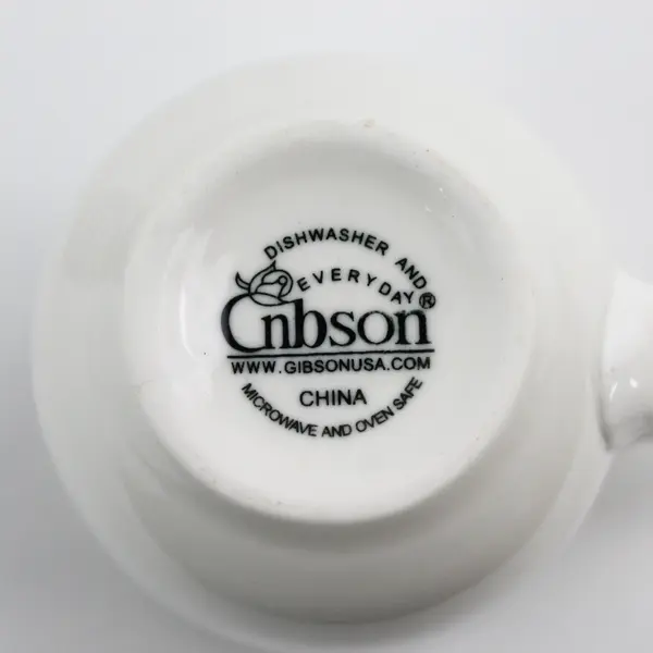 Set of 2 Everyday Gibson Triple Blue Stripe Coffee Mugs