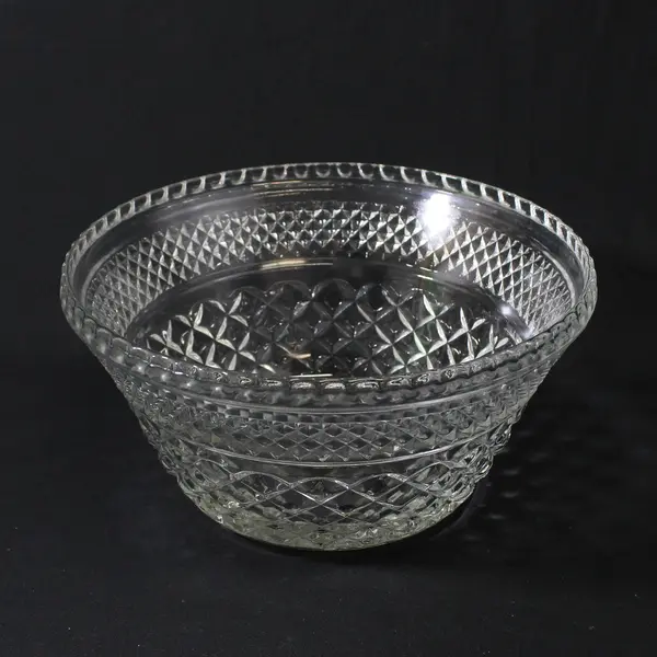 Vtg Anchor Hocking Wexford Punch Bowl Stand Or Salad Bowl 9"