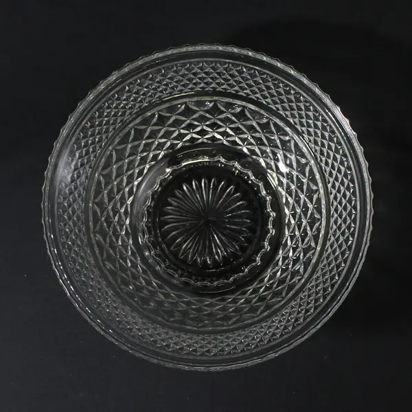 Vtg Anchor Hocking Wexford Punch Bowl Stand Or Salad Bowl 9"