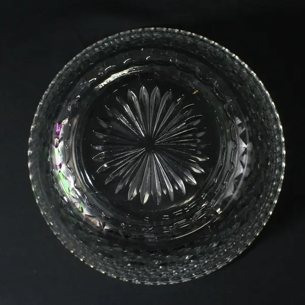Vtg Anchor Hocking Wexford Punch Bowl Stand Or Salad Bowl 9"