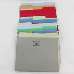 Lot of 24 Mixed Brand Hanging File Folders Letter Size Various Colors
