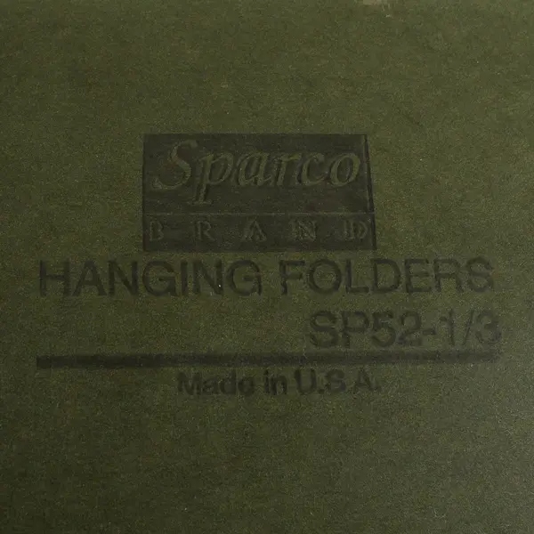 Lot of 24 Sparco Green Hanging File Folders Letter Size SP15214