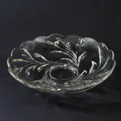 Vintage Indiana Glass Willow Clear 12" Centerpiece Serving Bowl 