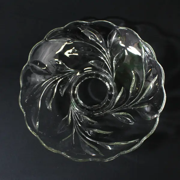 Vintage Indiana Glass Willow Clear 12" Centerpiece Serving Bowl 
