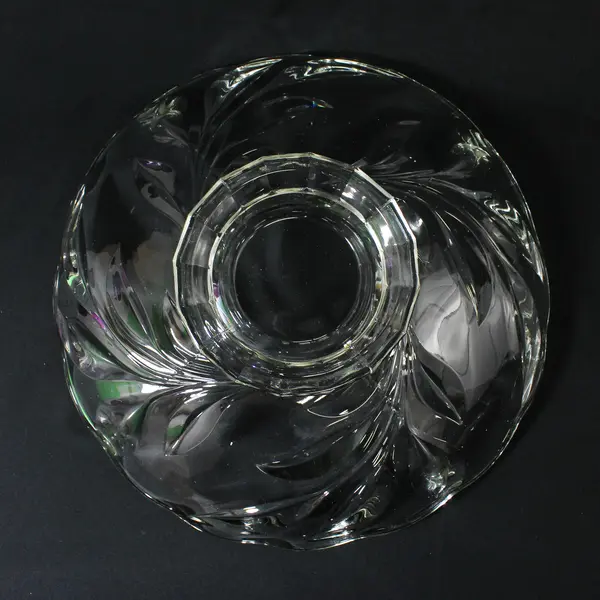 Vintage Indiana Glass Willow Clear 12" Centerpiece Serving Bowl 