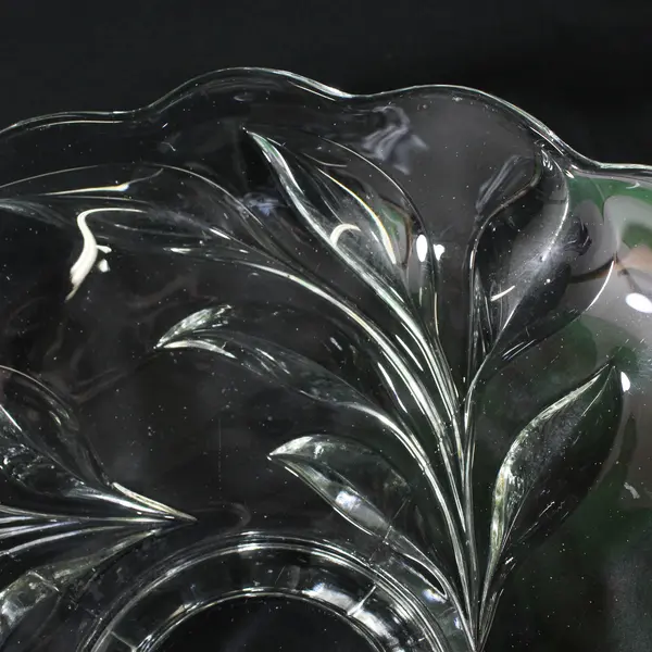 Vintage Indiana Glass Willow Clear 12" Centerpiece Serving Bowl 